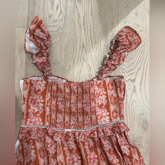 LUG VON SIGA Helena Printed Linen-blend Maxi Dress in Brick Red - Sz 10 / 42 - Picture 16 of 16